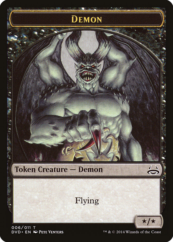 Demon Token (Divine vs. Demonic) [Duel Decks Anthology Tokens] | Good Games Adelaide SA