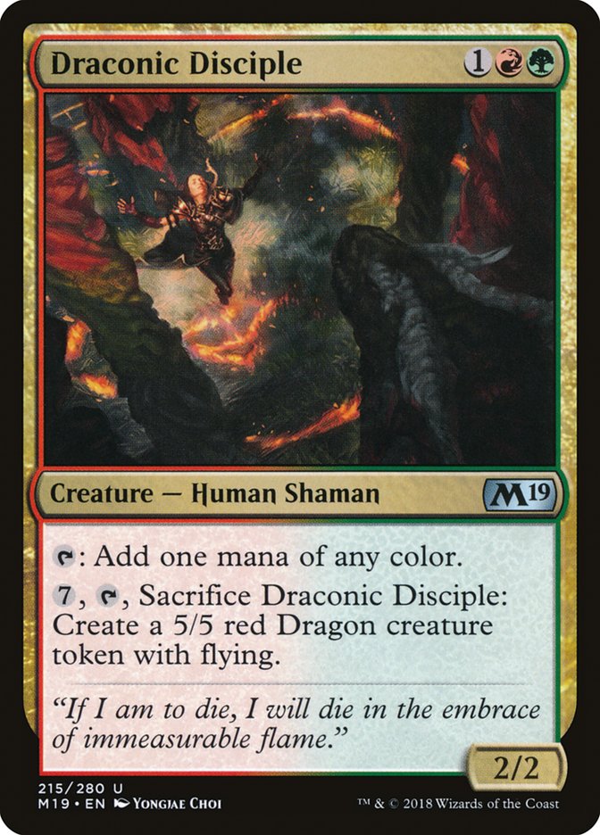 Draconic Disciple 215 (Core Set 2019)  | Good Games Adelaide SA