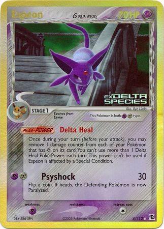 Espeon (4/113) (Delta Species) (Stamped) [EX: Delta Species] | Good Games Adelaide SA