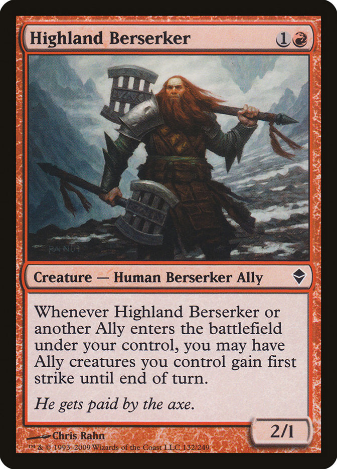 Highland Berserker 132 (Zendikar)  | Good Games Adelaide SA