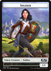 Soldier // Dinosaur Double-Sided Token [Game Night 2019 Tokens] | Good Games Adelaide SA