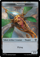 Thopter // Treasure Double-Sided Token [Outlaws of Thunder Junction Commander Tokens] | Good Games Adelaide SA