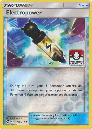 Electropower (172a/214) (League Promo) [Sun & Moon: Lost Thunder] | Good Games Adelaide SA