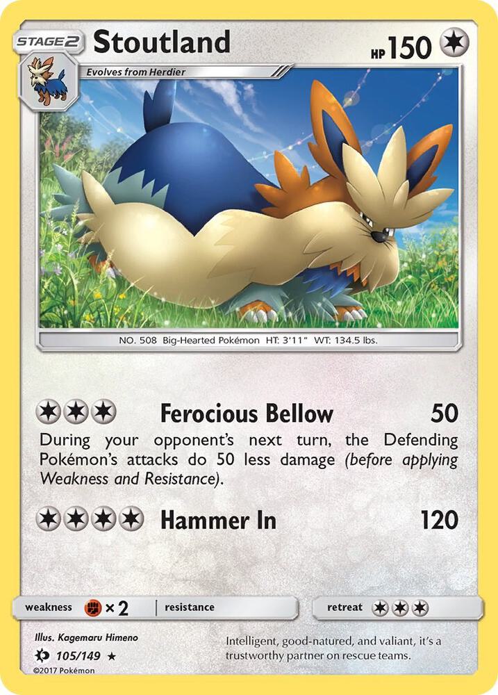 Stoutland 105/149 (SM Base Set)  | Good Games Adelaide SA