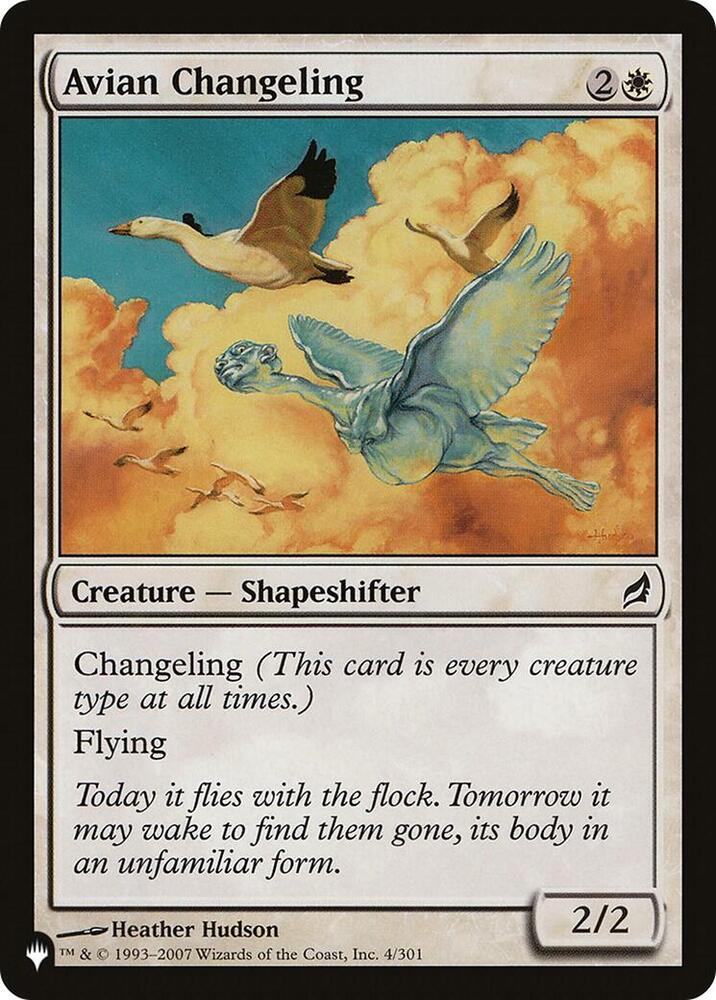 Avian Changeling 4/301 (The List Reprints)  | Good Games Adelaide SA