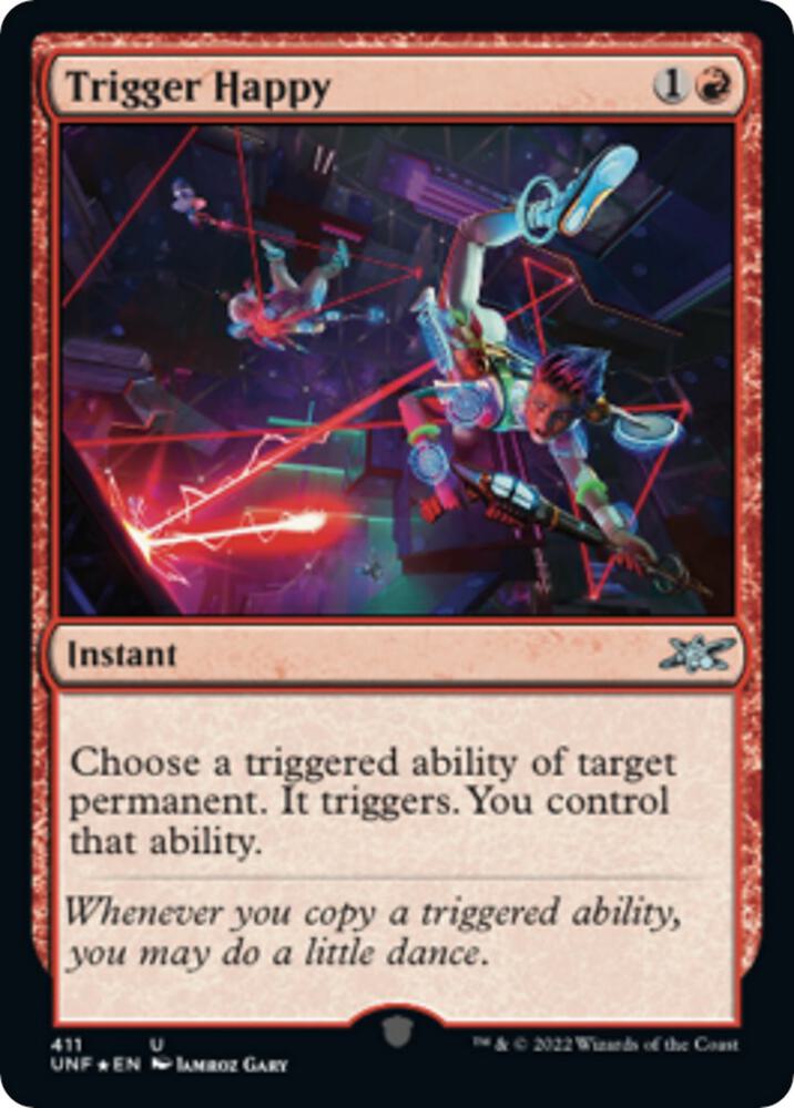 Trigger Happy Galaxy Foil 411 (Unfinity)  - Foil | Good Games Adelaide SA