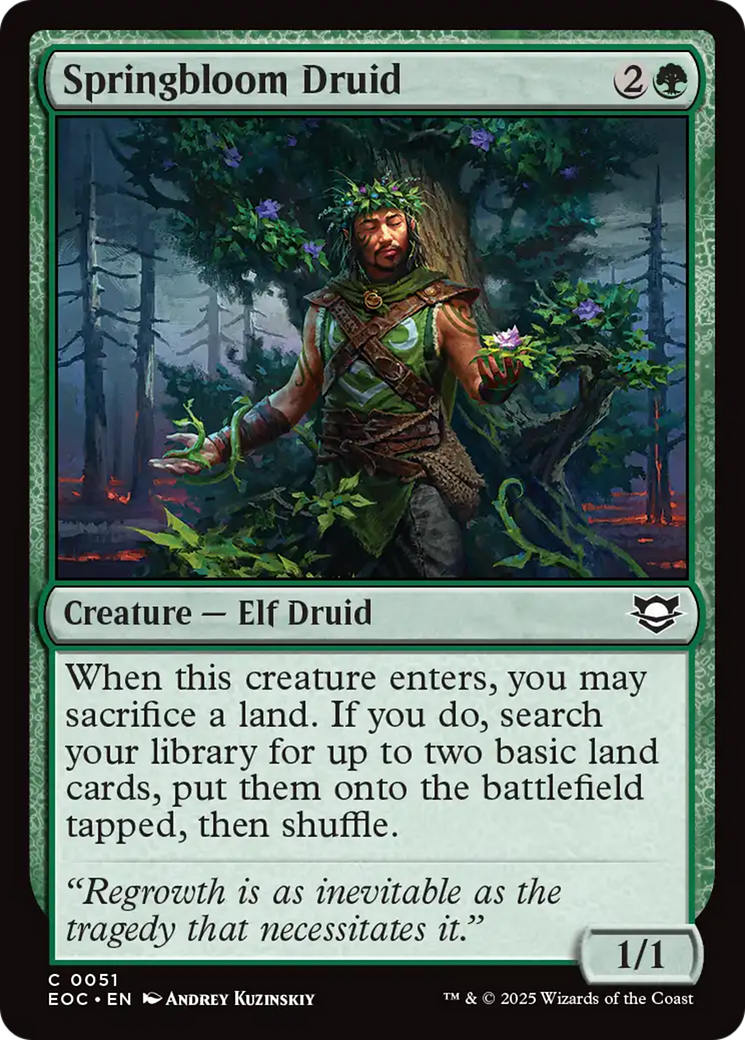 Springbloom Druid [Edge of Eternities Commander] | Good Games Adelaide SA