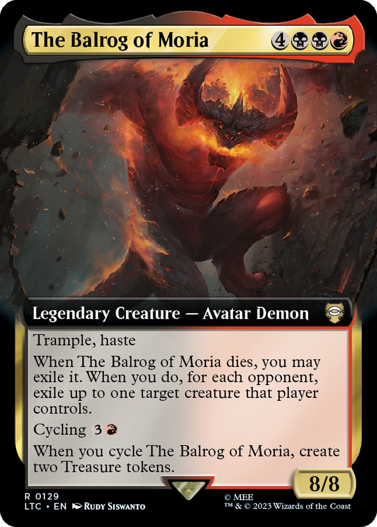 The Balrog of Moria (Extended Art) [The Lord of the Rings: Tales of Middle-Earth Commander] | Good Games Adelaide SA