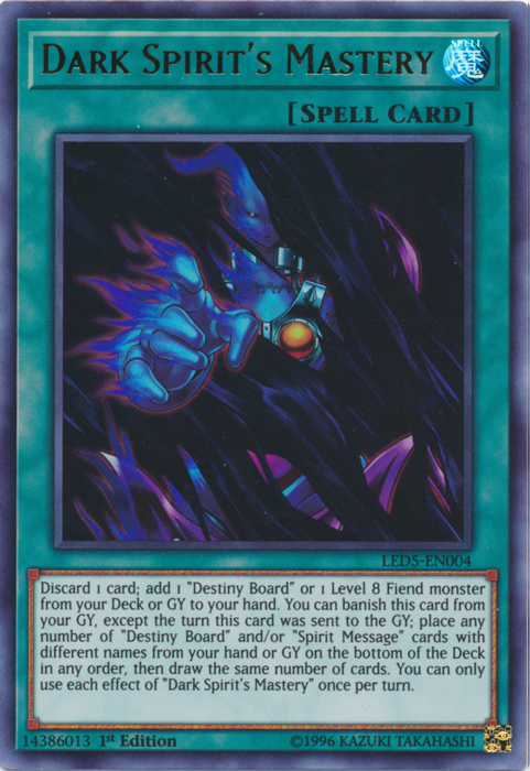 Dark Spirit's Mastery [LED5-EN004] Ultra Rare | Good Games Adelaide SA