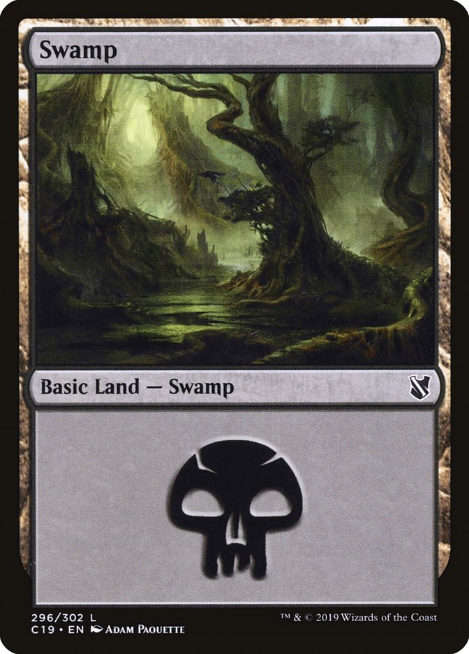 Swamp (296) [Commander 2019] | Good Games Adelaide SA