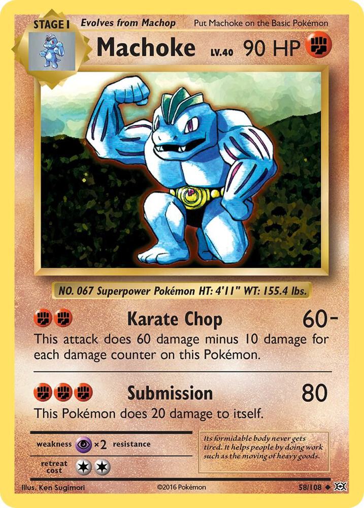 Machoke 58/108 (XY - Evolutions)  | Good Games Adelaide SA
