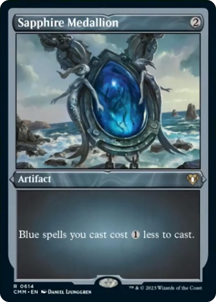 Sapphire Medallion (Foil Etched) [Commander Masters] | Good Games Adelaide SA