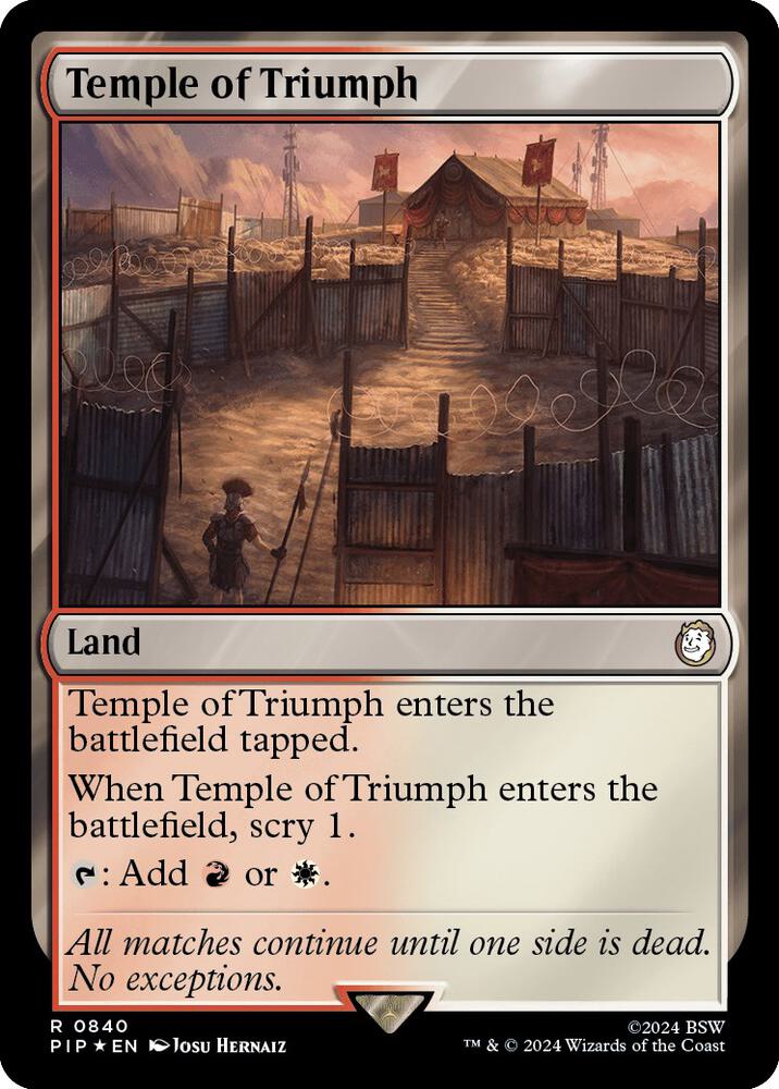 Temple of Triumph 840 (Universes Beyond: Fallout)  - Foil | Good Games Adelaide SA