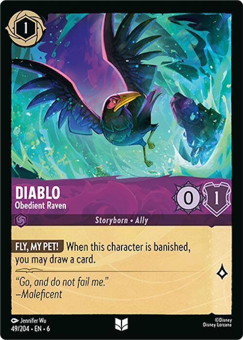 Diablo Obedient Raven 49/204 (Azurite Sea)  - Cold Foil | Good Games Adelaide SA