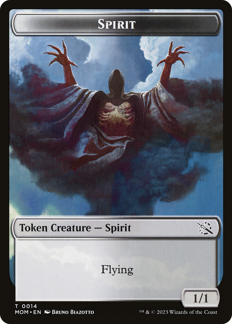 Monk // Spirit (14) Double-Sided Token [March of the Machine Tokens] | Good Games Adelaide SA