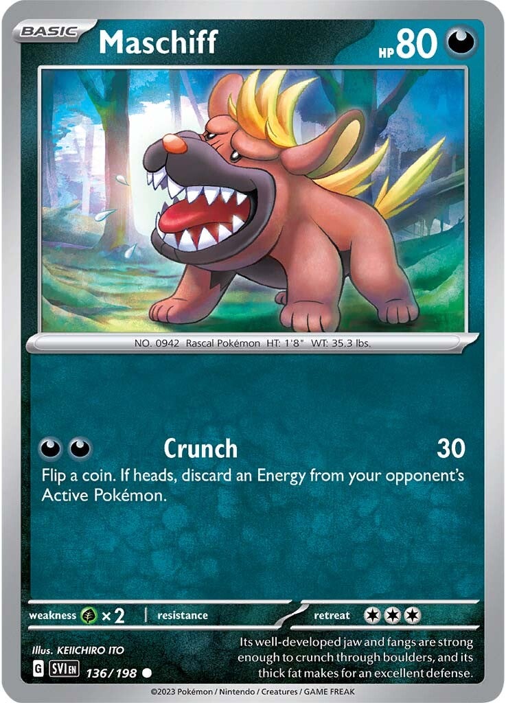 Maschiff (136/198) [Scarlet & Violet: Base Set] | Good Games Adelaide SA