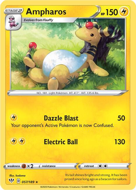 Ampharos 057/189 (SWSH03: Darkness Ablaze)  | Good Games Adelaide SA