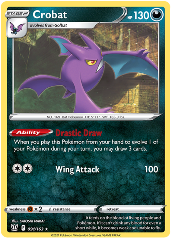 Crobat (091/163) (Theme Deck Exclusive) [Sword & Shield: Battle Styles] | Good Games Adelaide SA