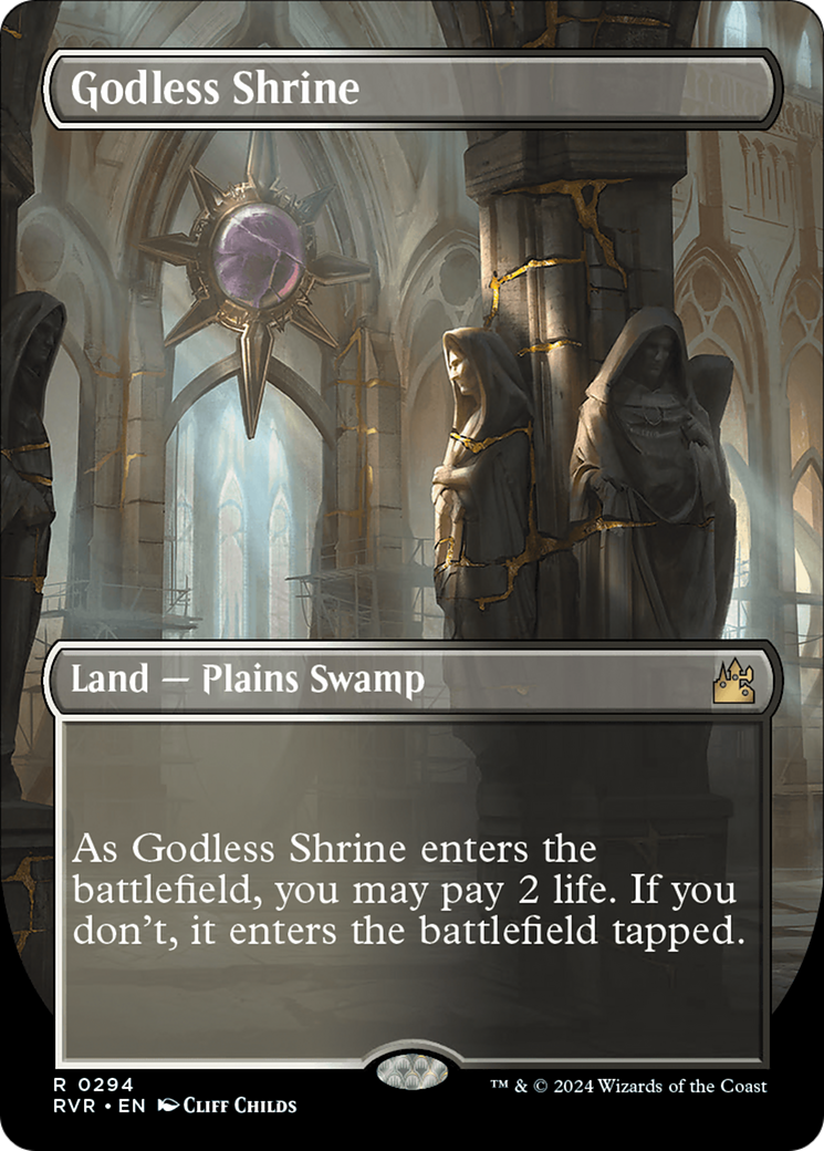 Godless Shrine (Borderless) [Ravnica Remastered] | Good Games Adelaide SA