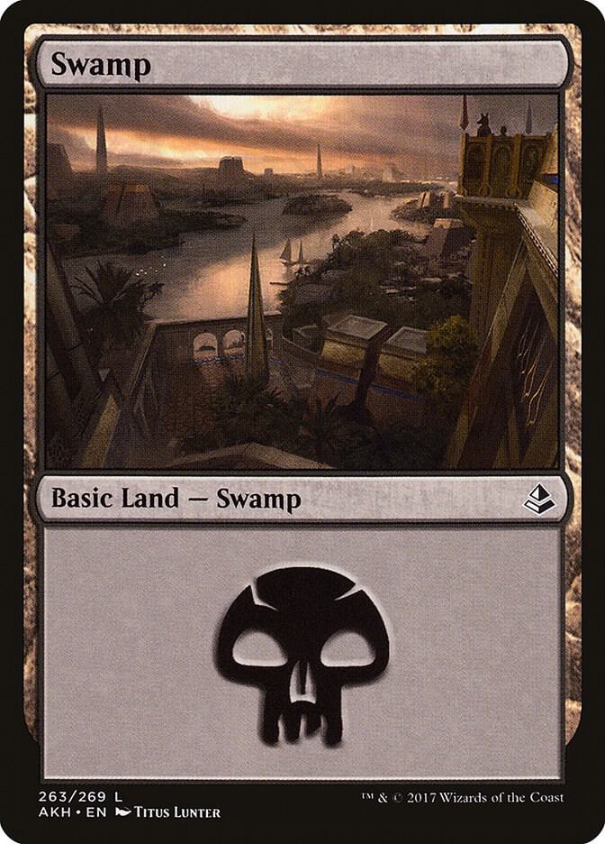 Swamp 263 (Amonkhet)  - Foil | Good Games Adelaide SA
