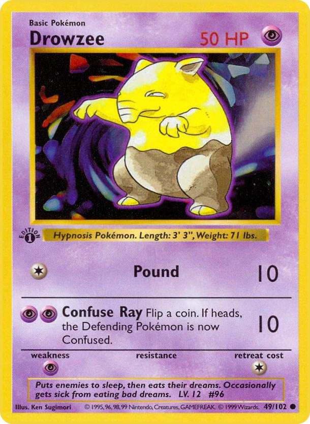 Drowzee 049/102 (Base Set (Shadowless))  - 1st Edition | Good Games Adelaide SA
