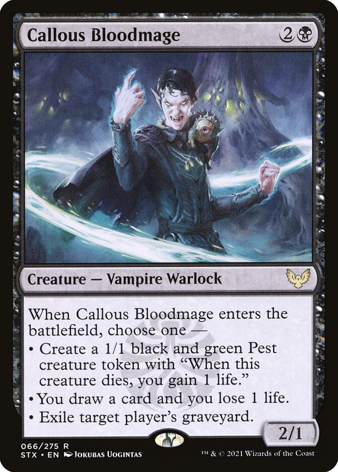 Callous Bloodmage 66 (Strixhaven: School of Mages)  - Foil | Good Games Adelaide SA