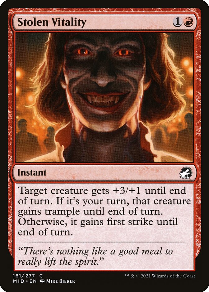 Stolen Vitality 161 (Innistrad: Midnight Hunt)  - Foil | Good Games Adelaide SA