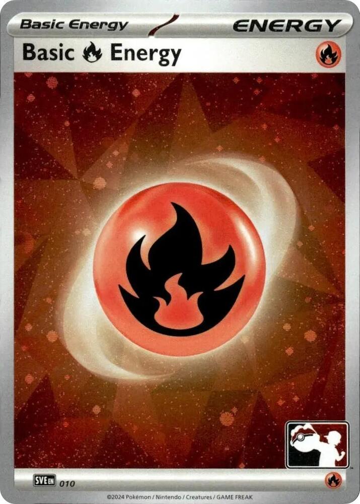 Basic Fire Energy 010 (Prize Pack Series Cards)  - Cosmo Holofoil | Good Games Adelaide SA
