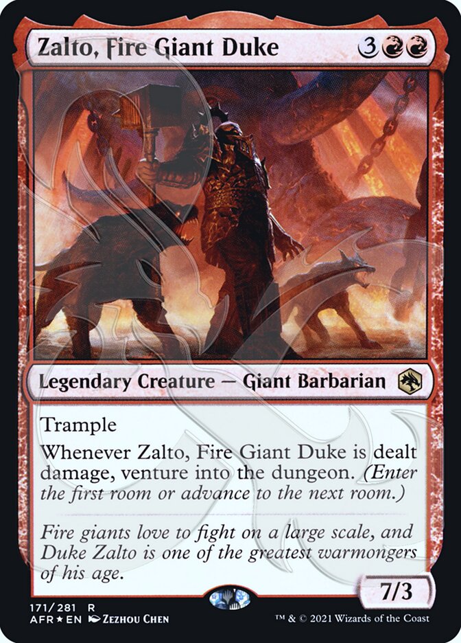 Zalto, Fire Giant Duke (Ampersand Promo) [Dungeons & Dragons: Adventures in the Forgotten Realms Promos] | Good Games Adelaide SA