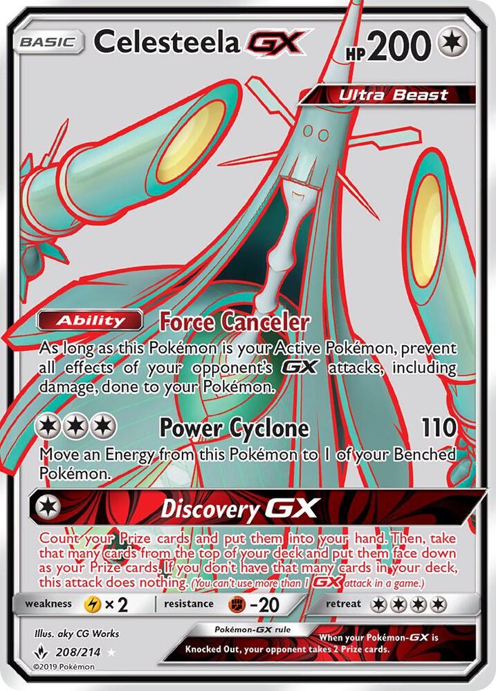 Celesteela GX Full Art 208/214 (SM - Unbroken Bonds)  - Holofoil | Good Games Adelaide SA