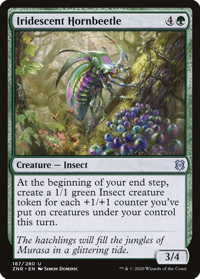 Iridescent Hornbeetle 187 (Zendikar Rising)  | Good Games Adelaide SA