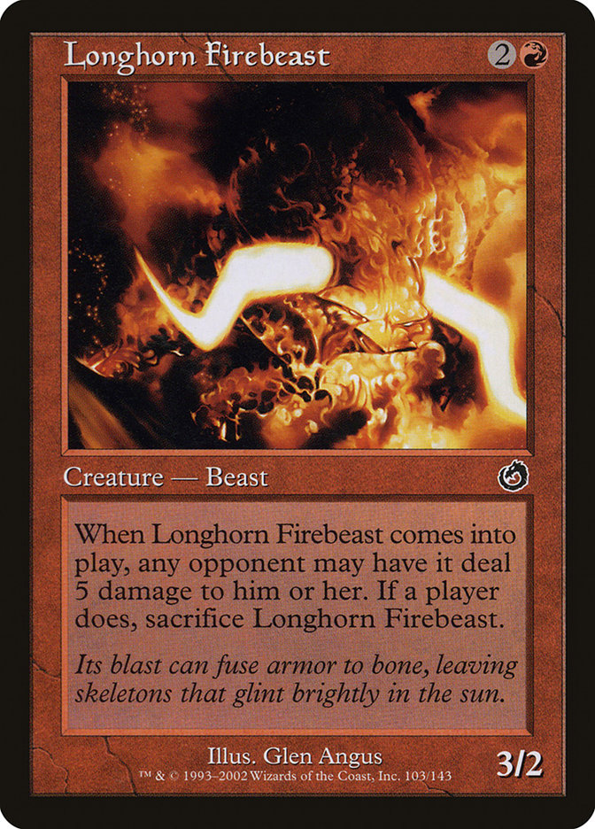 Longhorn Firebeast 103/143 (Torment)  | Good Games Adelaide SA