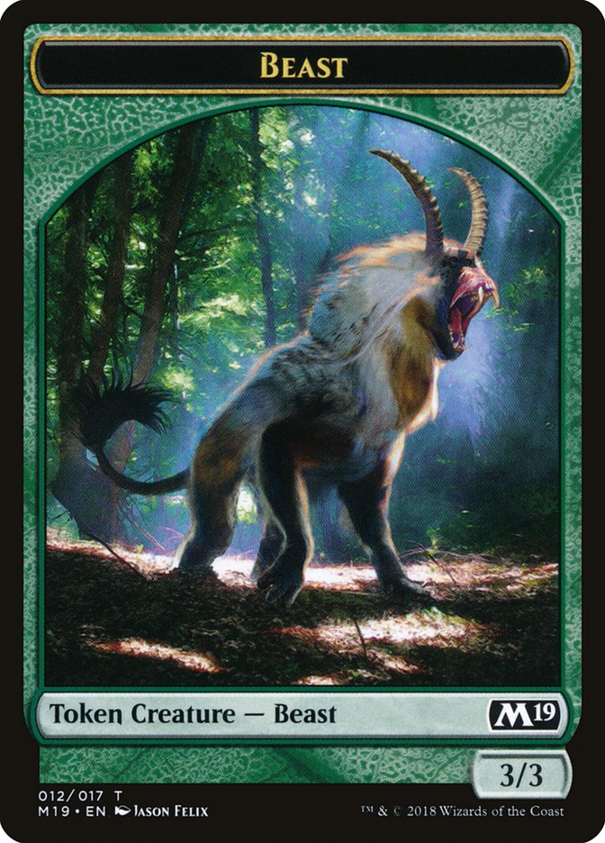 Beast Token [Core Set 2019 Tokens] | Good Games Adelaide SA