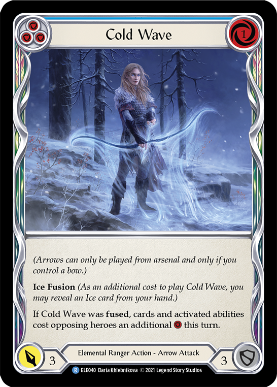 Cold Wave (Blue) [ELE040] (Tales of Aria)  1st Edition Normal | Good Games Adelaide SA