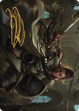 Shanna Purifying Blade Art Card 55 81 Gold Stamped Signature 55 (Art Series: Dominaria United)  | Good Games Adelaide SA