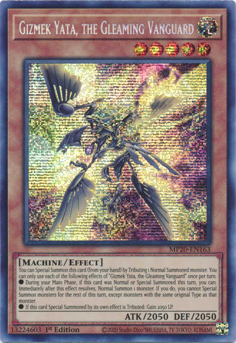 Gizmek Yata, the Gleaming Vanguard [MP20-EN163] Prismatic Secret Rare | Good Games Adelaide SA