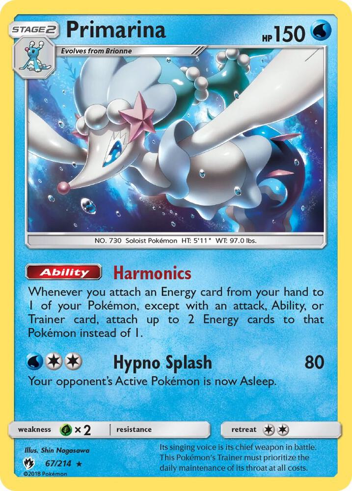 Primarina 67/214 (SM - Lost Thunder)  | Good Games Adelaide SA