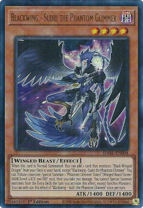 Blackwing - Sudri the Phantom Glimmer [DABL-EN004] Ultra Rare | Good Games Adelaide SA