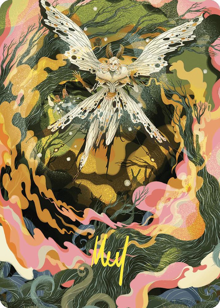 Greater Auramancy Art Card Gold Stamped Signature 61 (Art Series: Wilds of Eldraine)  | Good Games Adelaide SA