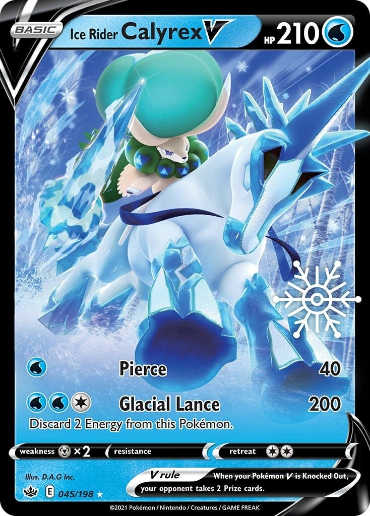 Ice Rider Calyrex V (045/198) (Holiday Calendar) [Sword & Shield: Chilling Reign] | Good Games Adelaide SA