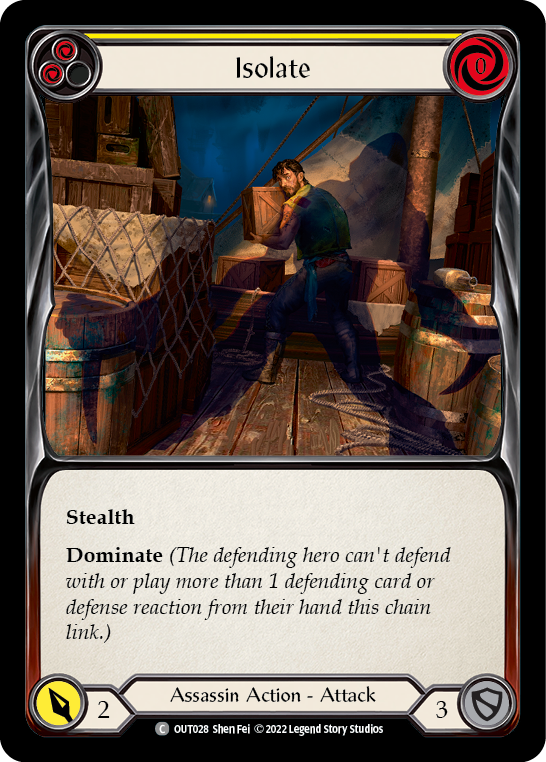 Isolate (Yellow) [OUT028] (Outsiders)  Rainbow Foil | Good Games Adelaide SA