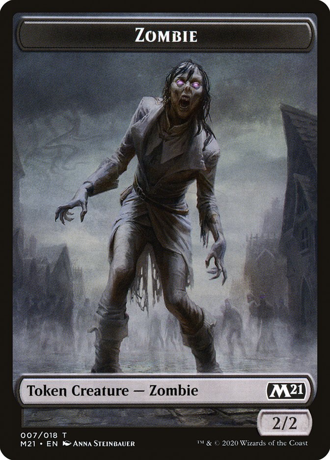 Demon // Zombie Double-sided Token [Core Set 2021 Tokens] | Good Games Adelaide SA