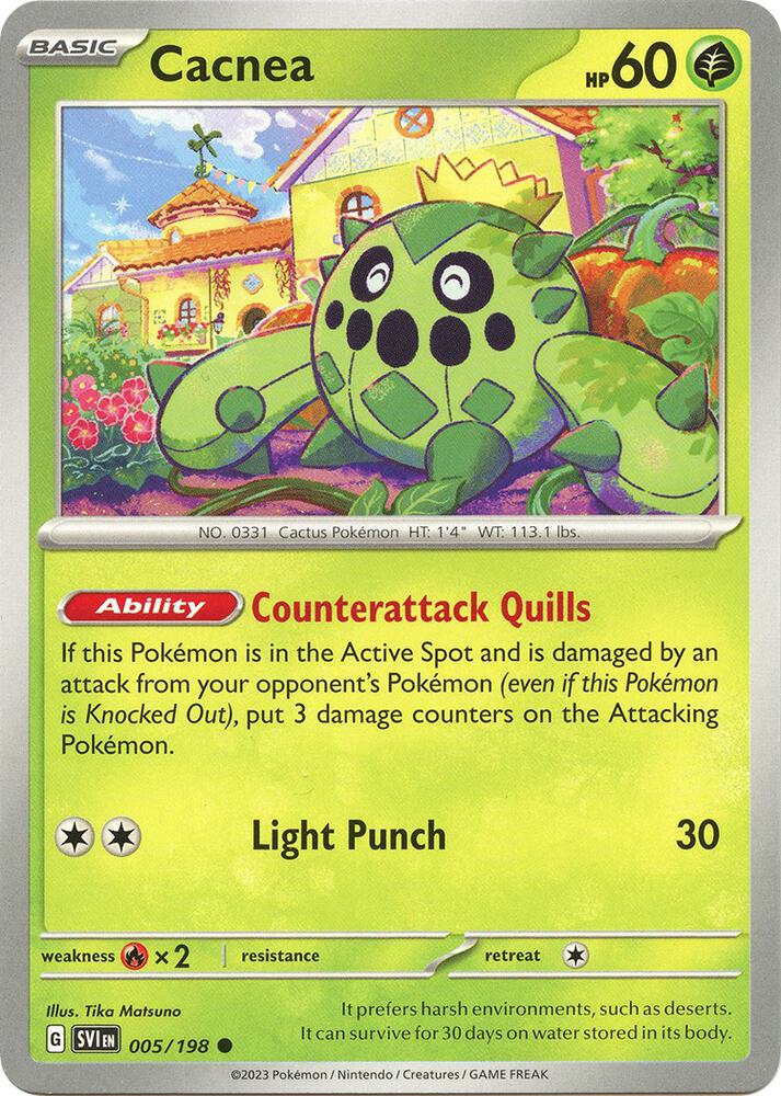 Cacnea 005/198 (SV01: Scarlet & Violet Base Set)  | Good Games Adelaide SA