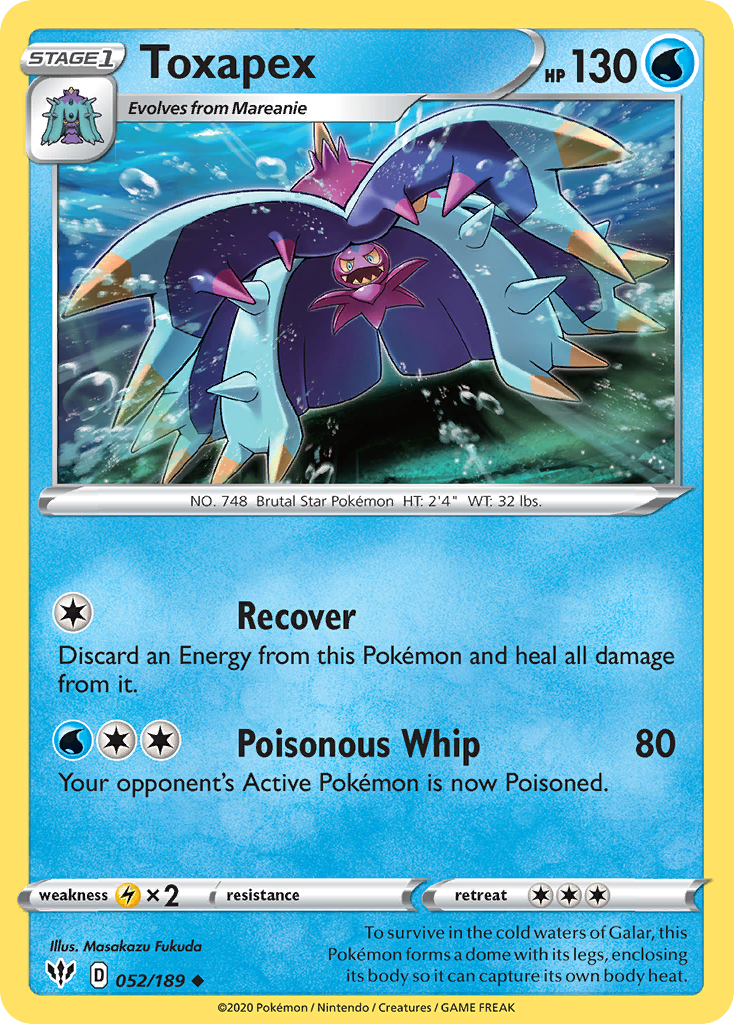 Toxapex (052/189) [Sword & Shield: Darkness Ablaze] | Good Games Adelaide SA