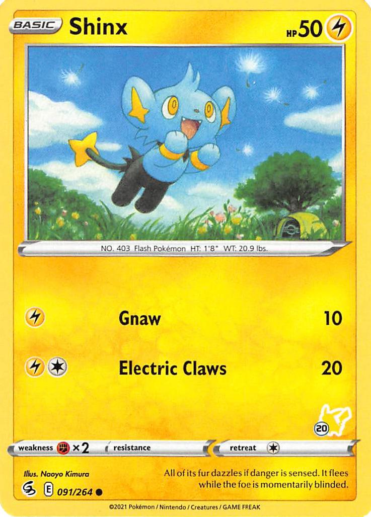 Shinx (091/264) (Pikachu Stamp #20) [Battle Academy 2022] | Good Games Adelaide SA
