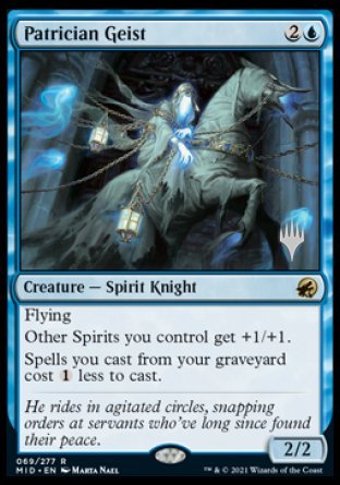 Patrician Geist (Promo Pack) [Innistrad: Midnight Hunt Promos] | Good Games Adelaide SA