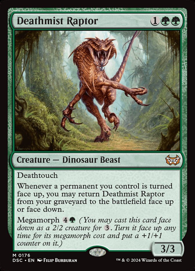 Deathmist Raptor 176 (Commander: Duskmourn: House of Horror)  | Good Games Adelaide SA