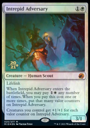 Intrepid Adversary [Innistrad: Midnight Hunt Prerelease Promos] | Good Games Adelaide SA