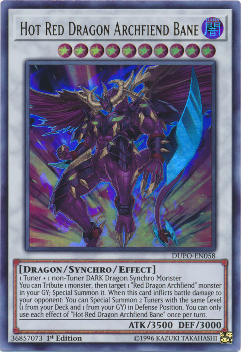 Hot Red Dragon Archfiend Bane [DUPO-EN058] Ultra Rare | Good Games Adelaide SA