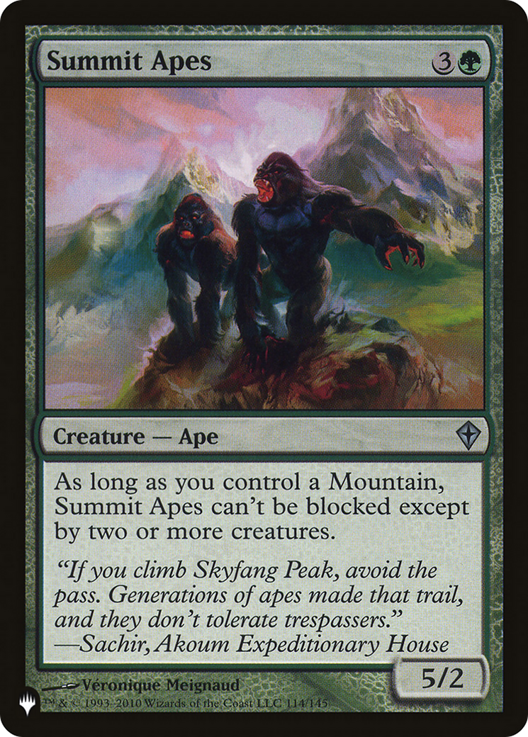 Summit Apes [The List Reprints] | Good Games Adelaide SA
